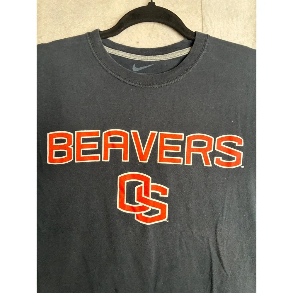 Nike Oregon State Beavers‎ Mens Small T-Shirt Black OSU NCAA Team Standard Fit